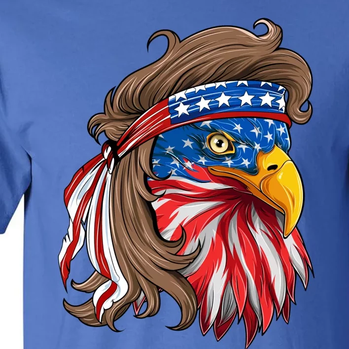 American Usa Bald Eagle Mullet Funny Patriotic 4th Of July Gift Tall T-Shirt