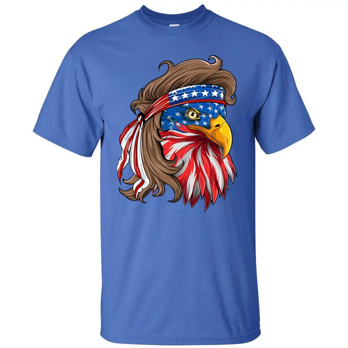 American Usa Bald Eagle Mullet Funny Patriotic 4th Of July Gift Tall T-Shirt