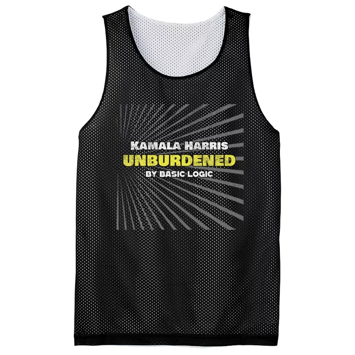 Antikamala Unburdened By Basic Logic Cool Distressed Mesh Reversible Basketball Jersey Tank