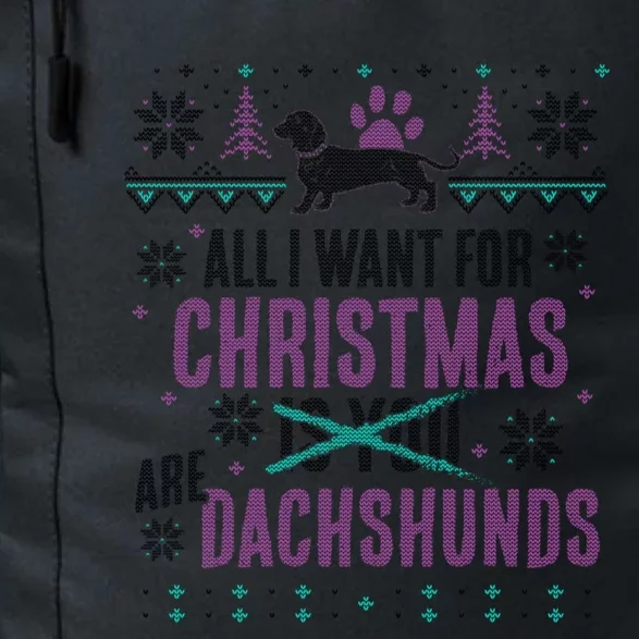 Awesome Ugly Christmas Dachshund Gift Daily Commute Backpack