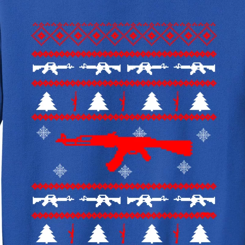 Ak47 Ugly Christmas Party Sweater Gun Lovers Gift Tall Sweatshirt