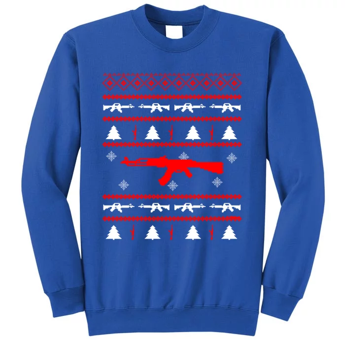 Ak47 Ugly Christmas Party Sweater Gun Lovers Gift Tall Sweatshirt