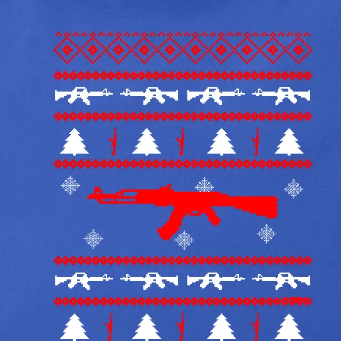 Ak47 Ugly Christmas Party Sweater Gun Lovers Gift Zip Tote Bag