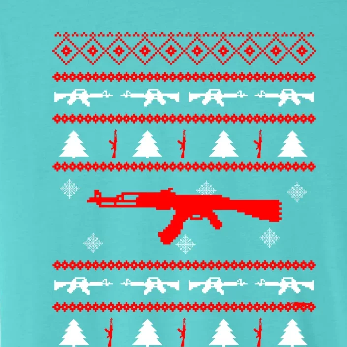 Ak47 Ugly Christmas Party Sweater Gun Lovers Gift ChromaSoft Performance T-Shirt