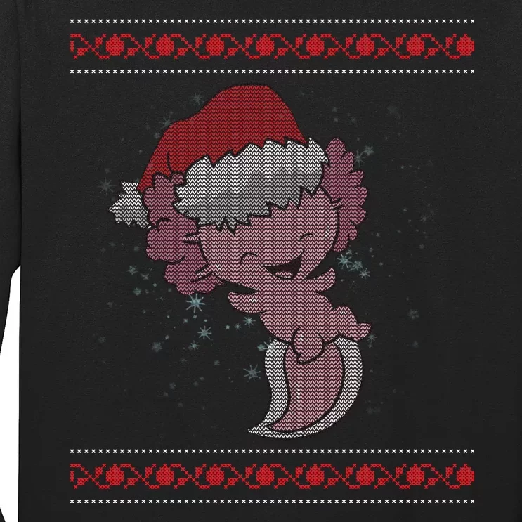 Axolotl Ugly Christmas Sweater Design Long Sleeve Shirt