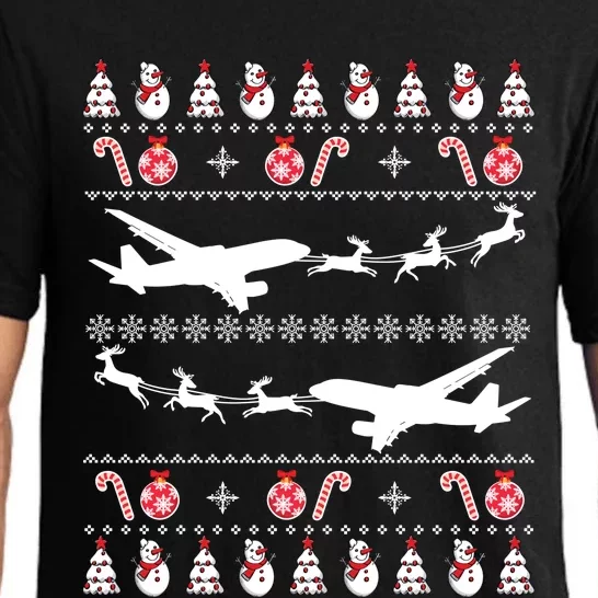 Airplanes Ugly Christmas Cute Gift Xmas Costume Pajama Set