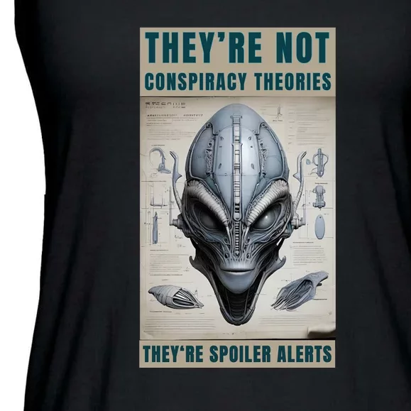 Alien Ufo Conspiracy Theory Disclosure Ladies Essential Flowy Tank