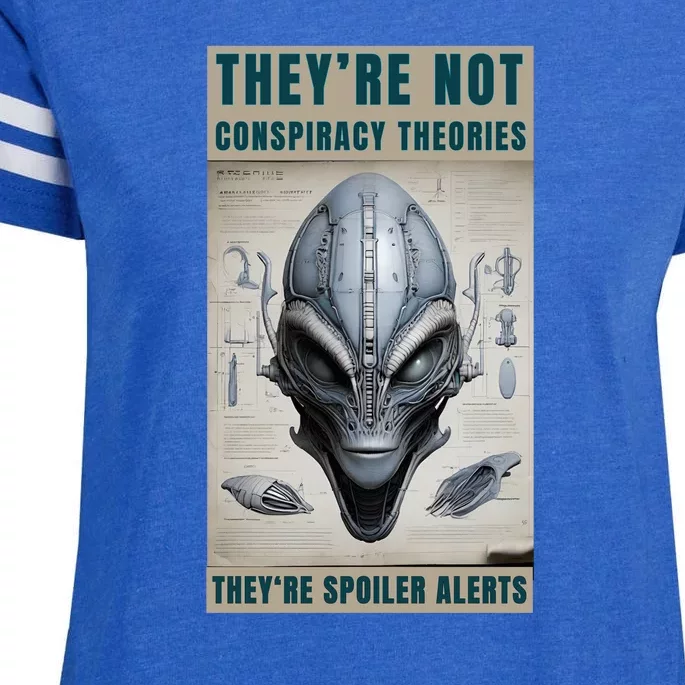 Alien Ufo Conspiracy Theory Disclosure Enza Ladies Jersey Football T-Shirt