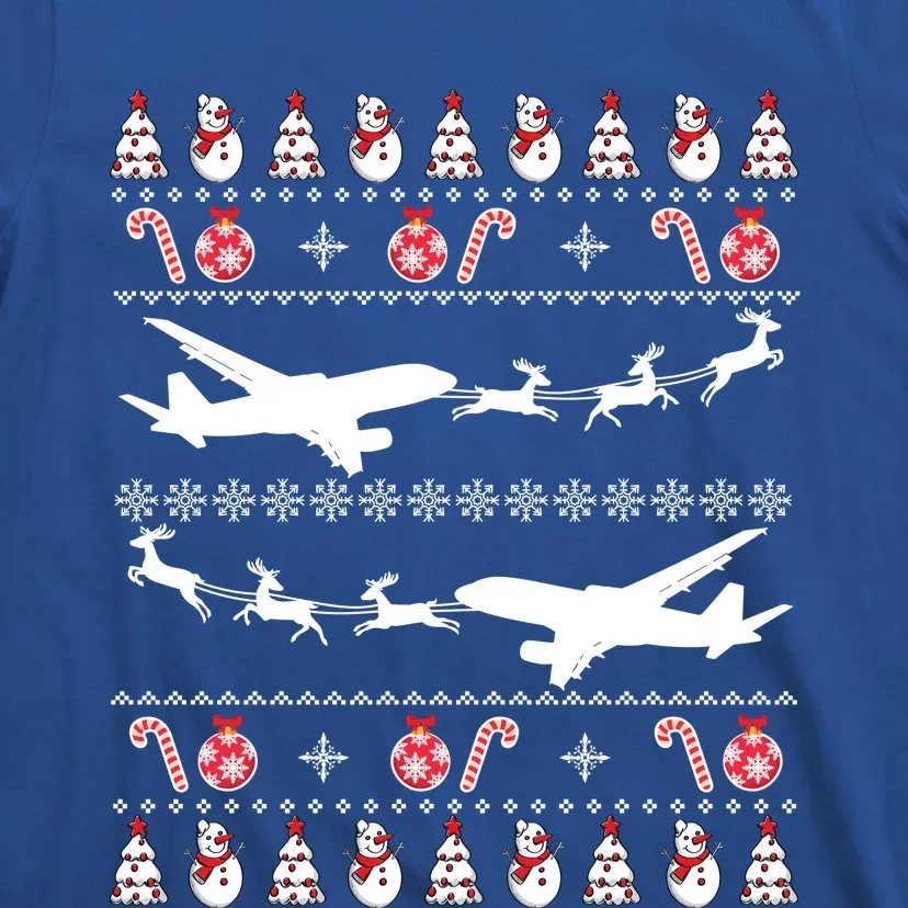 Airplanes Ugly Christmas Funny Gift Xmas Costume T-Shirt