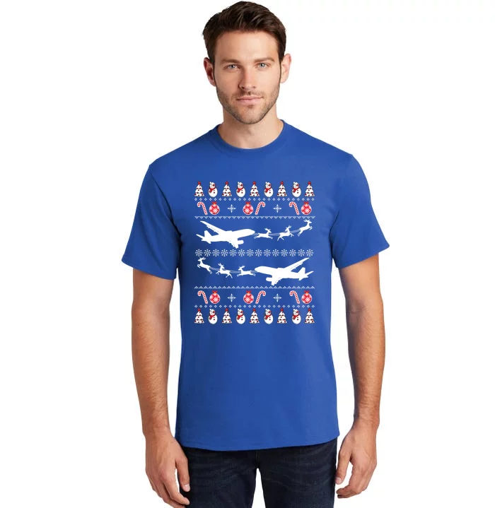 Airplanes Ugly Christmas Funny Gift Xmas Costume Tall T-Shirt