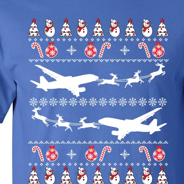 Airplanes Ugly Christmas Funny Gift Xmas Costume Tall T-Shirt