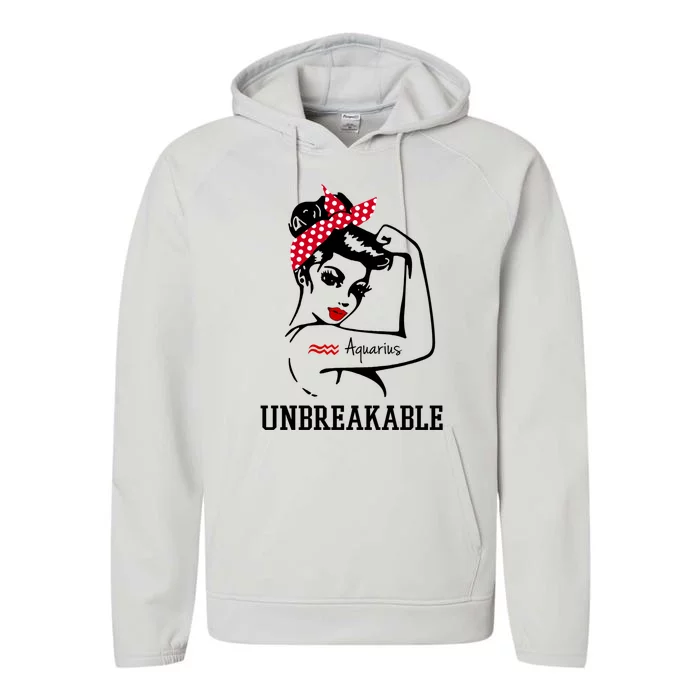 Aquarius Unbreakable Cute Gift Perfect Strong Gift Meaningful Gift Performance Fleece Hoodie