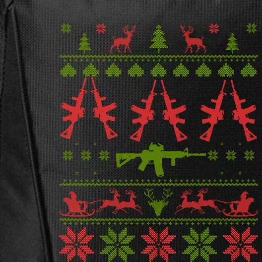 Ar15 Ugly Christmas Meaningful Gift City Backpack