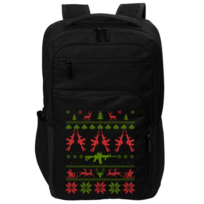 Ar15 Ugly Christmas Meaningful Gift Impact Tech Backpack