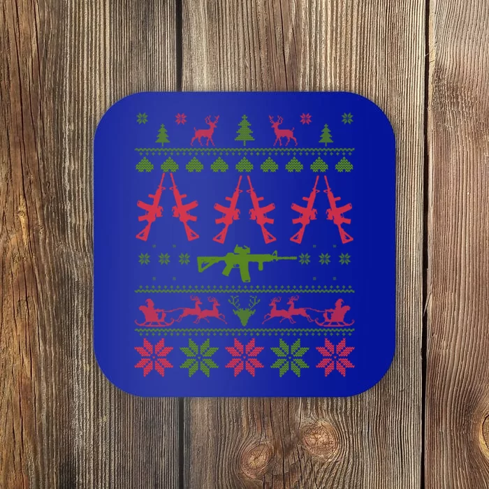 Ar15 Ugly Christmas Meaningful Gift Coaster