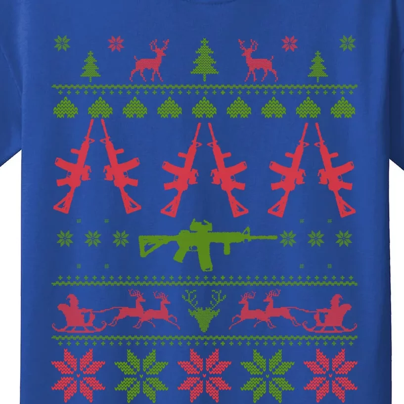 Ar15 Ugly Christmas Meaningful Gift Kids T-Shirt