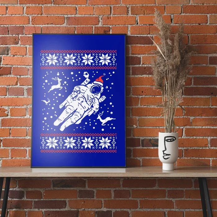 Astronaut Ugly Christmas Sweater Xmas Space Lover Gift Poster