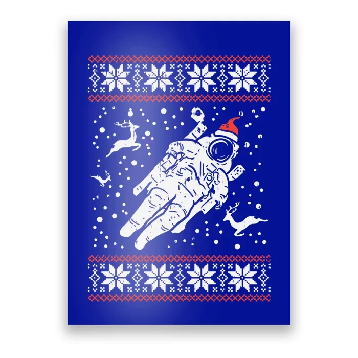 Astronaut Ugly Christmas Sweater Xmas Space Lover Gift Poster