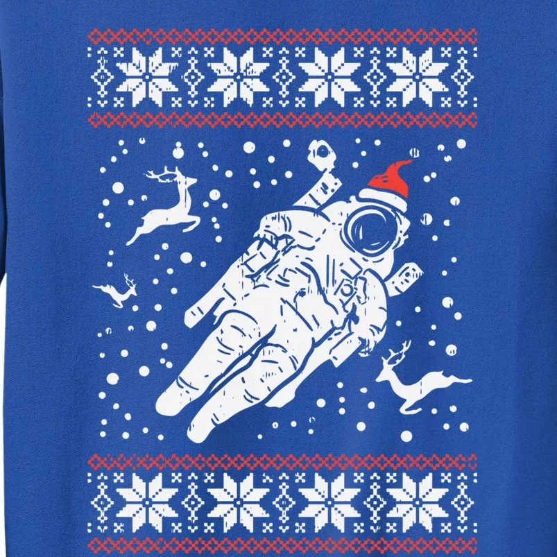 Astronaut Ugly Christmas Sweater Xmas Space Lover Gift Tall Sweatshirt