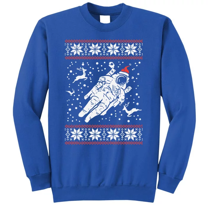 Astronaut Ugly Christmas Sweater Xmas Space Lover Gift Tall Sweatshirt