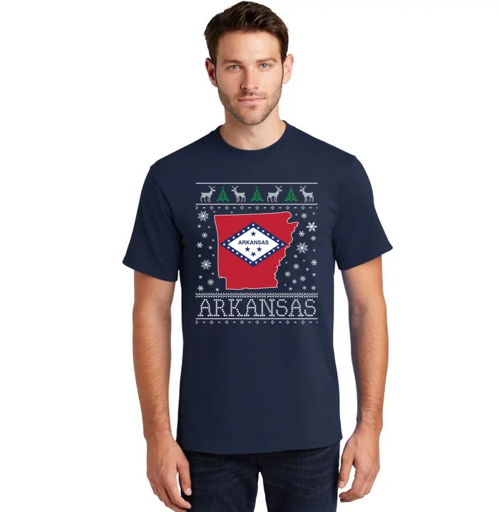 Arkansas Ugly Christmas Sweater CM Tall T-Shirt