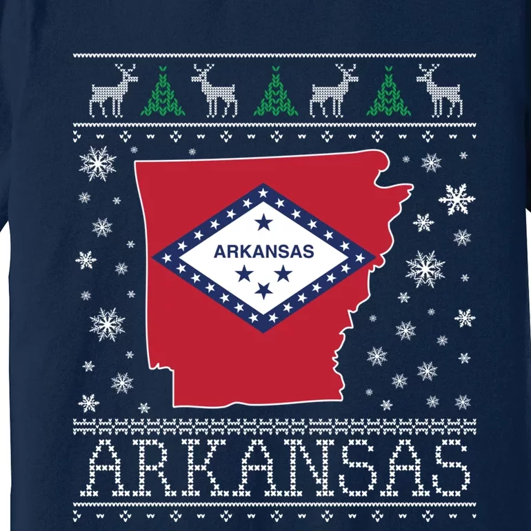 Arkansas Ugly Christmas Sweater CM Premium T-Shirt