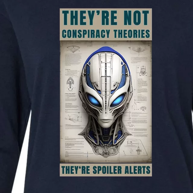 Alien Ufo Conspiracy Theory Disclosure Womens Cotton Relaxed Long Sleeve T-Shirt