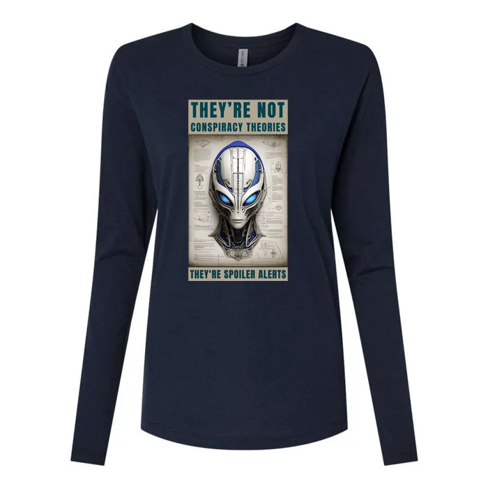 Alien Ufo Conspiracy Theory Disclosure Womens Cotton Relaxed Long Sleeve T-Shirt