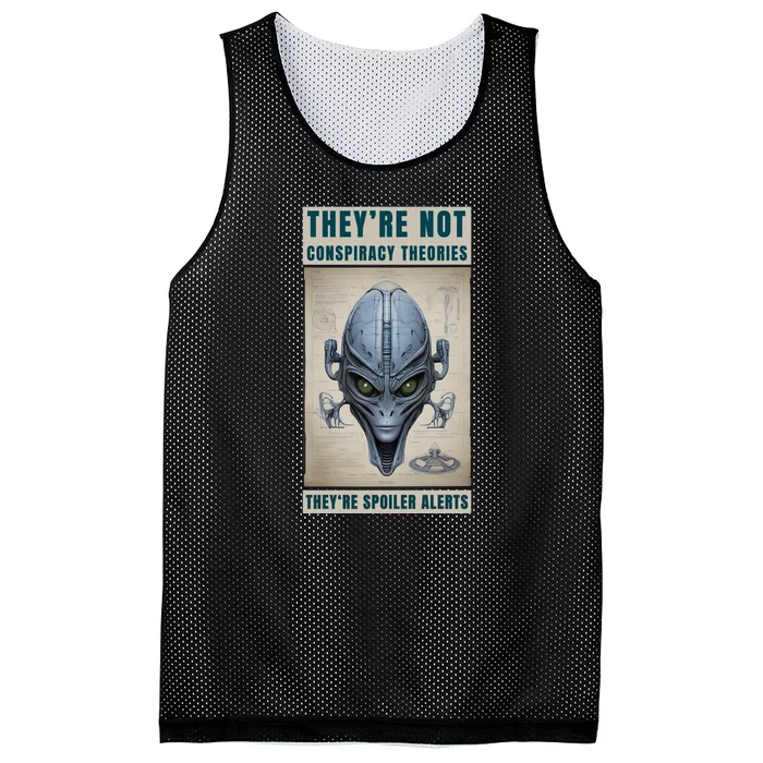 Alien Ufo Conspiracy Theory Disclosure Mesh Reversible Basketball Jersey Tank