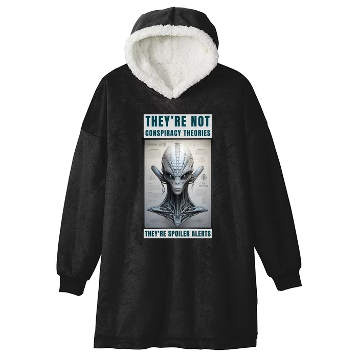 Alien Ufo Conspiracy Theory Disclosure Hooded Wearable Blanket