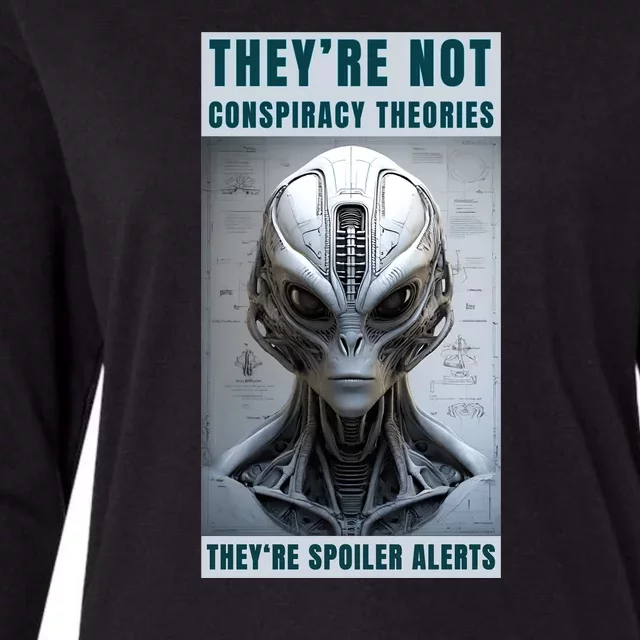 Alien Ufo Conspiracy Theory Disclosure Womens Cotton Relaxed Long Sleeve T-Shirt