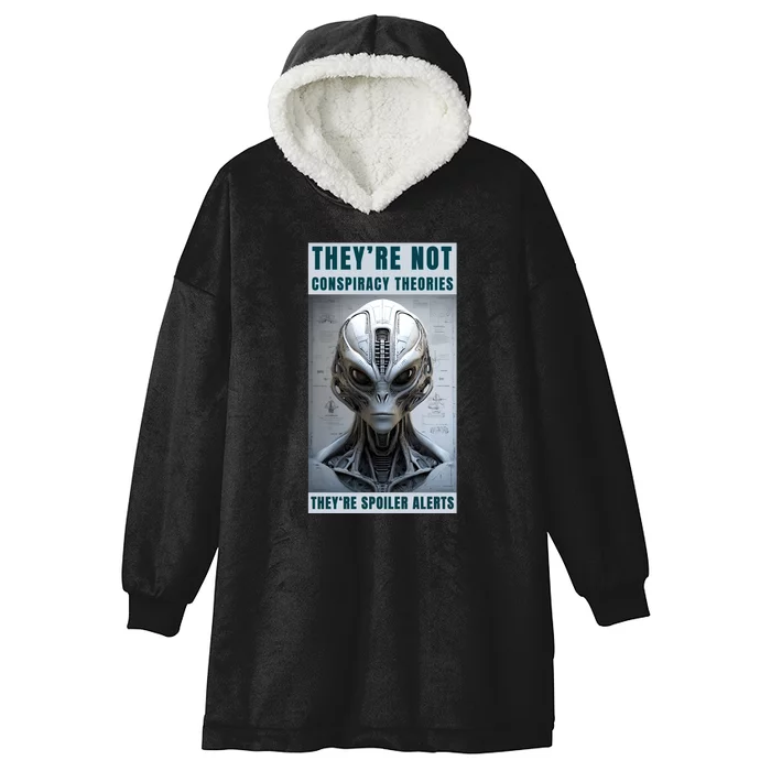 Alien Ufo Conspiracy Theory Disclosure Hooded Wearable Blanket