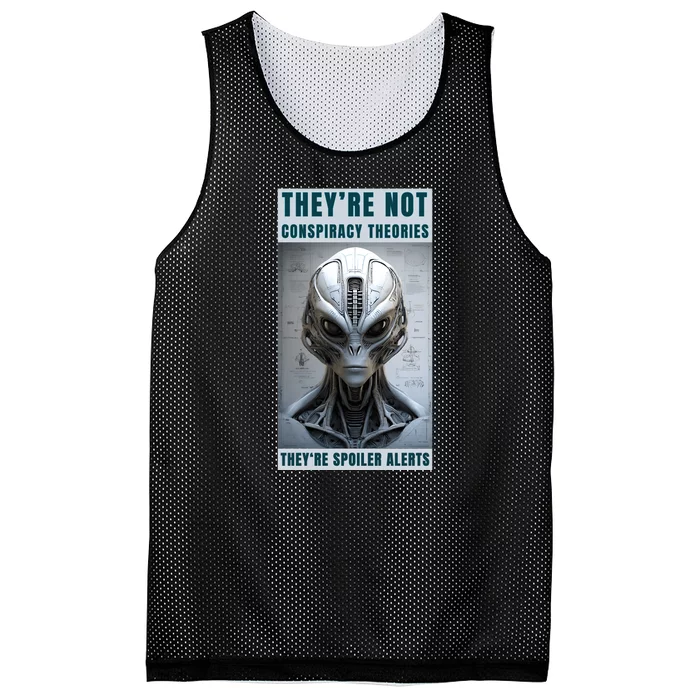 Alien Ufo Conspiracy Theory Disclosure Mesh Reversible Basketball Jersey Tank