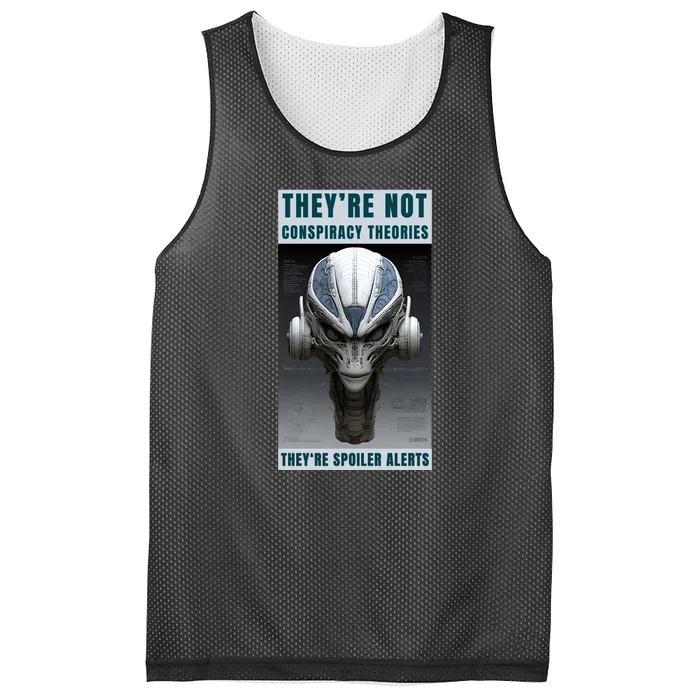 Alien Ufo Conspiracy Theory Disclosure Mesh Reversible Basketball Jersey Tank