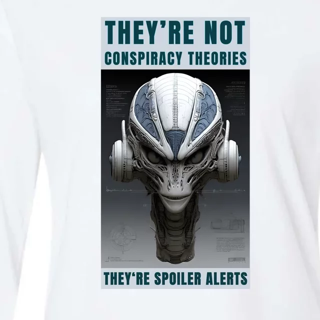 Alien Ufo Conspiracy Theory Disclosure Womens Cotton Relaxed Long Sleeve T-Shirt