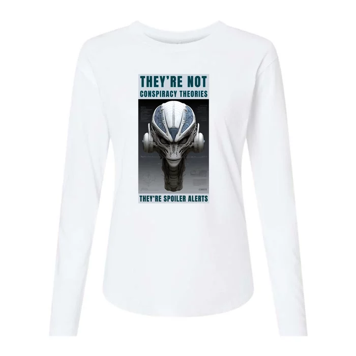 Alien Ufo Conspiracy Theory Disclosure Womens Cotton Relaxed Long Sleeve T-Shirt