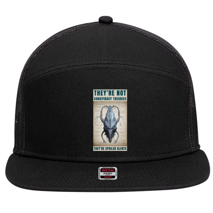 Alien Ufo Conspiracy Theory Disclosure 7 Panel Mesh Trucker Snapback Hat