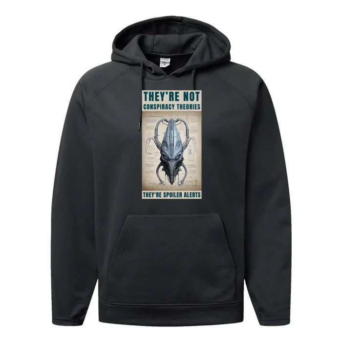 Alien Ufo Conspiracy Theory Disclosure Performance Fleece Hoodie