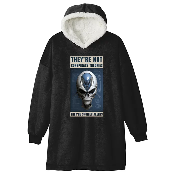 Alien Ufo Conspiracy Theory Disclosure Hooded Wearable Blanket