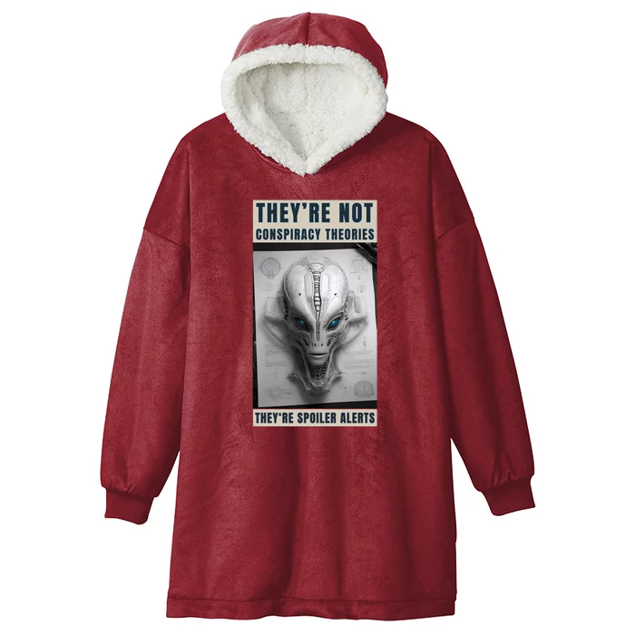 Alien Ufo Conspiracy Theory Disclosure Hooded Wearable Blanket