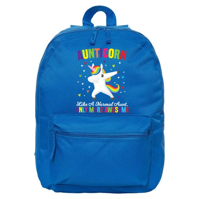 Aunticorn Unicorn Dabing Awesome Unicorn Aunt Gift 16 in Basic Backpack