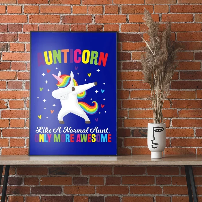 Aunticorn Unicorn Dabing Awesome Unicorn Aunt Gift Poster