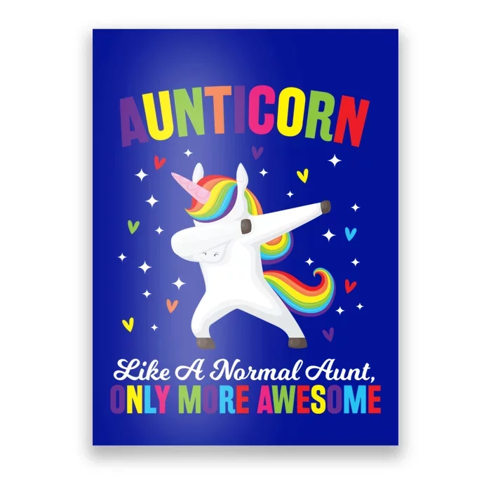 Aunticorn Unicorn Dabing Awesome Unicorn Aunt Gift Poster