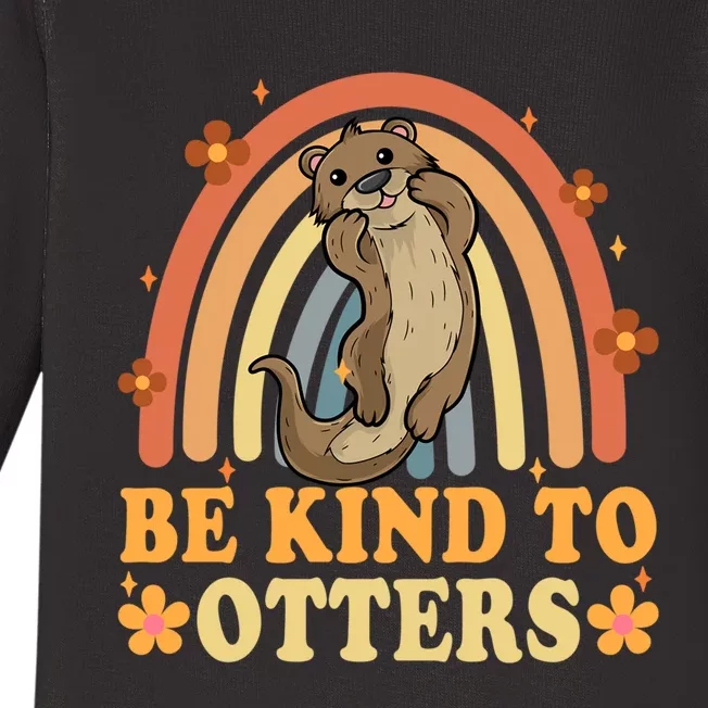 Antibullying Unity Day Be Kind To Otters Kindness Matters Baby Long Sleeve Bodysuit