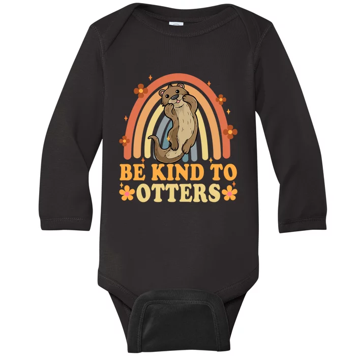 Antibullying Unity Day Be Kind To Otters Kindness Matters Baby Long Sleeve Bodysuit