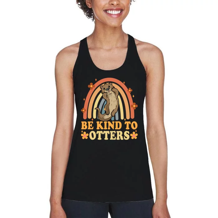 Antibullying Unity Day Be Kind To Otters Kindness Matters Women's Racerback Tank