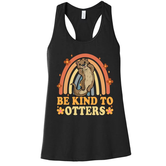 Antibullying Unity Day Be Kind To Otters Kindness Matters Women's Racerback Tank