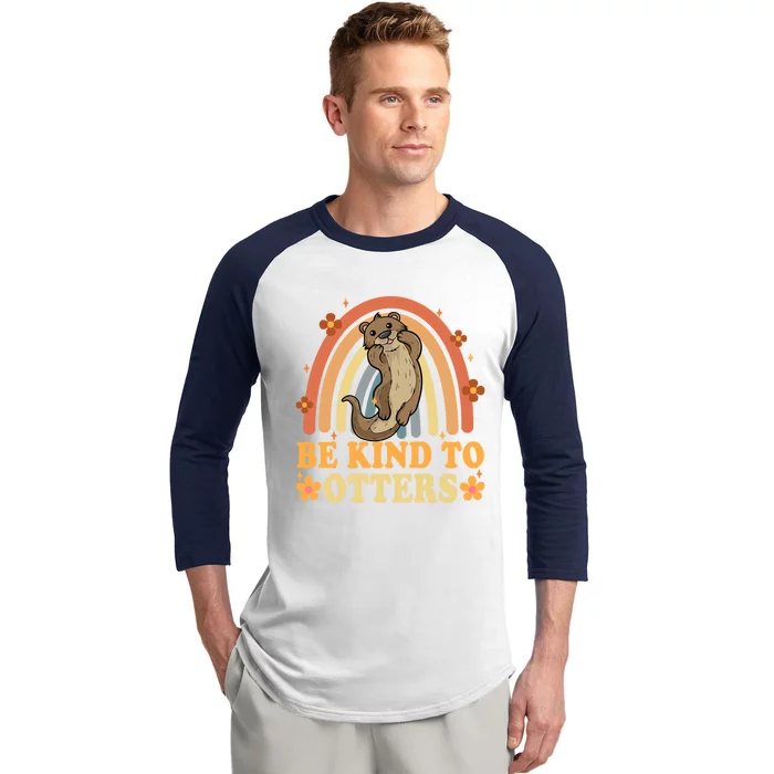 Antibullying Unity Day Be Kind To Otters Kindness Matters Baseball Sleeve Shirt