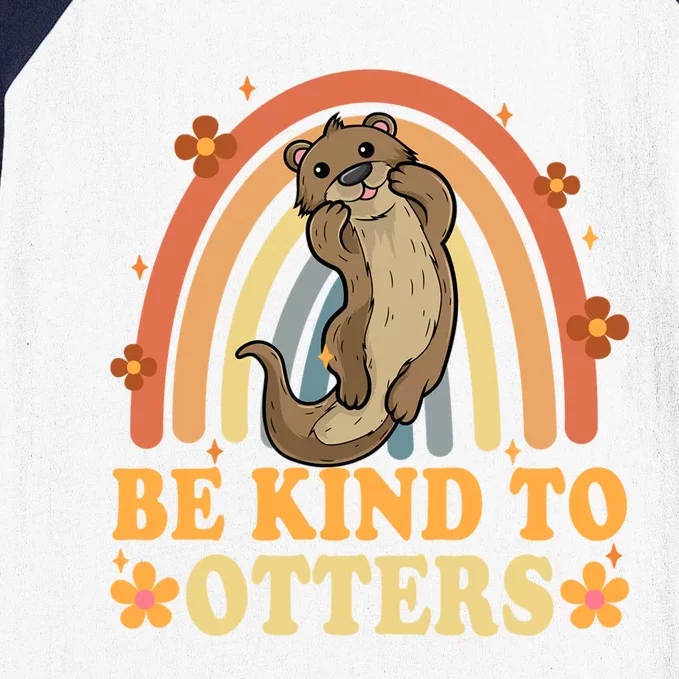 Antibullying Unity Day Be Kind To Otters Kindness Matters Baseball Sleeve Shirt