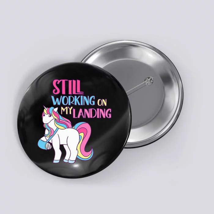 Adorable Unicorn Design for Healing Broken Arm Recovery Button